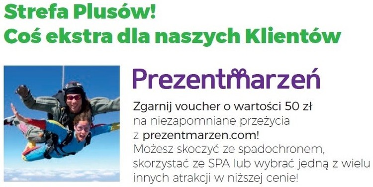 Prezent Marzeń od Plusa. Darmowy kupon można wykorzystać na którąś z ponad 3500 atrakcji