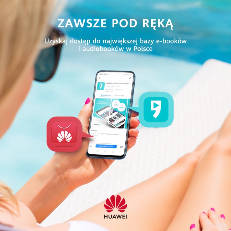 Masz smartfon lub tablet Huawei? W wakacje dostaniesz bezpłatny dostęp do ebooków, audiobooków i filmów