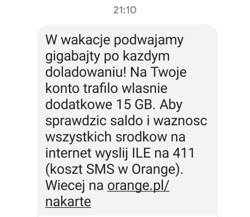 „Za darmo” w Orange Free na kartę, czyli zabójcza pułapka numeru 131