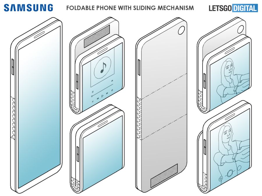 Samsung patentuje smartfon z klapką i składanym ekranem