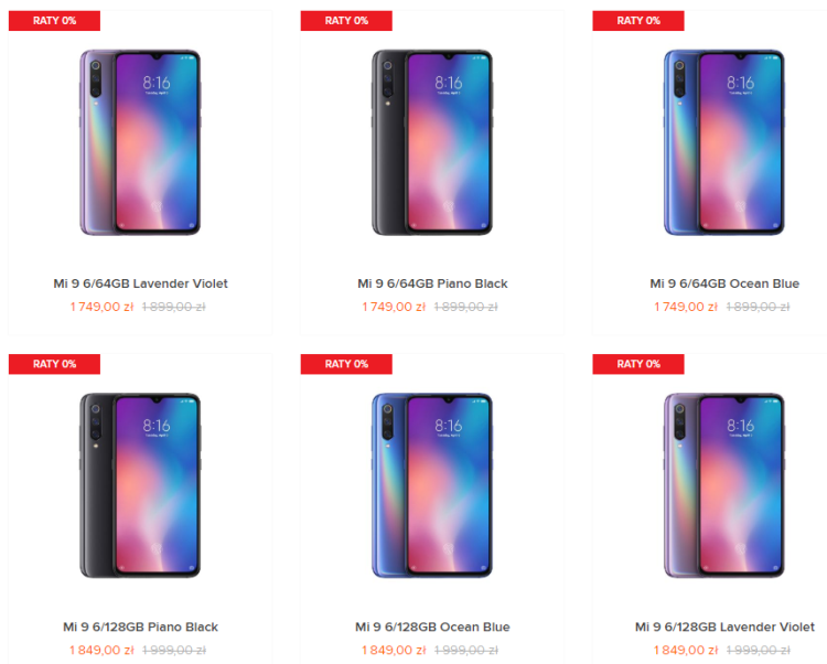 Xiaomi Mi 9 taniej o 150 zł
