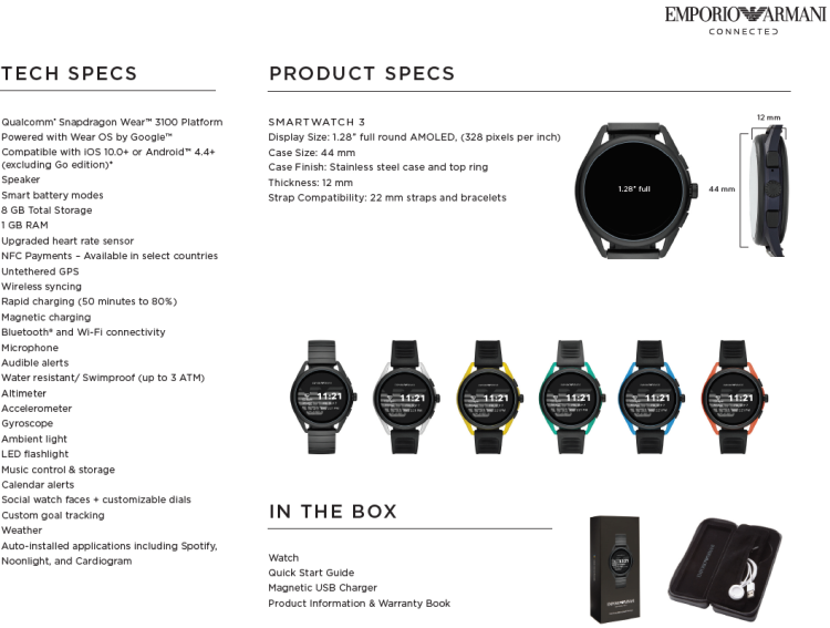 IFA 2019: nowe zegarki marek Emporio Armani, Diesel i Michael Kors