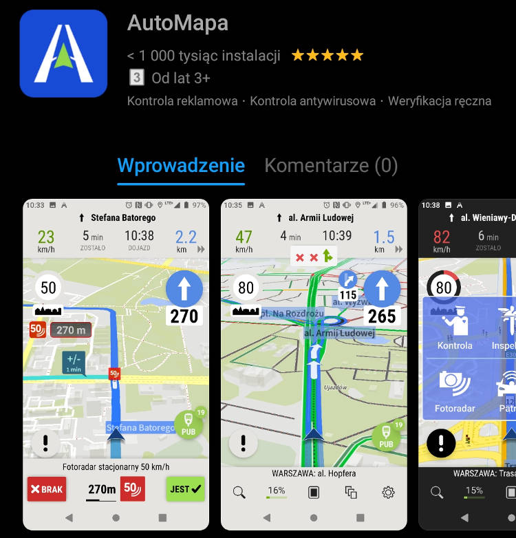 AutoMapa dołączyła do Yanosika i NaviExperta w Huawei AppGallery