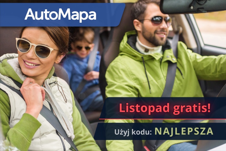 Darmowy listopad z AutoMapą dla wszystkich nowych użytkowników