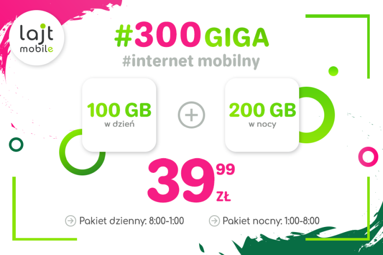 Więcej Internetu w najdroższych taryfach lajt mobile, ale za wyższą cenę