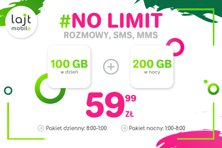 Więcej Internetu w najdroższych taryfach lajt mobile, ale za wyższą cenę