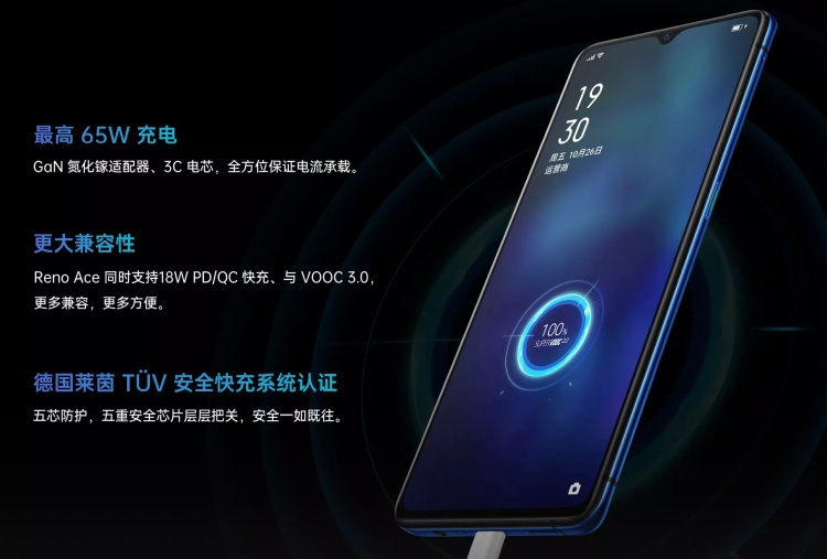 Oppo Reno Ace - debiutuje smartfon z bardzo szybkim ładowaniem 65 W