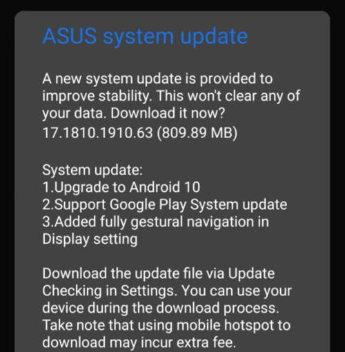 ASUS Zenfone 6 otrzymuje aktualizację do Androida 10