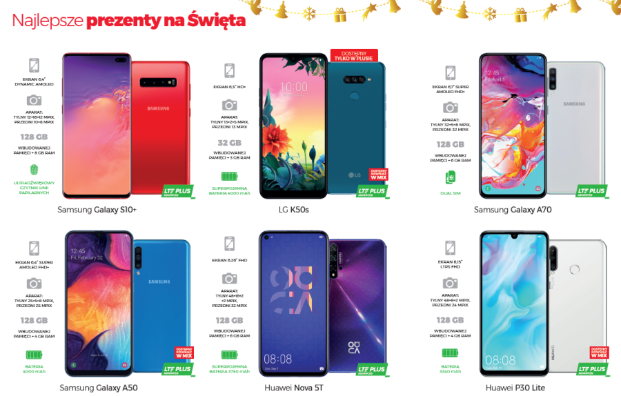 Plus przygotował świąteczny katalog urządzeń, które można kupić na raty 0% bez abonamentu