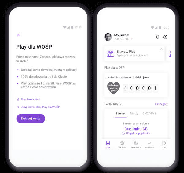 Play wspiera WOŚP – przekaż swoje kciuki w aplikacji Play24