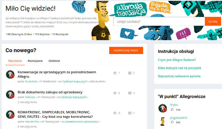 Allegro Gadane to nowy serwis społecznościowy dla kupujących i sprzedających