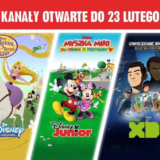 Disney na ferie w otwartym oknie w PLAY NOW