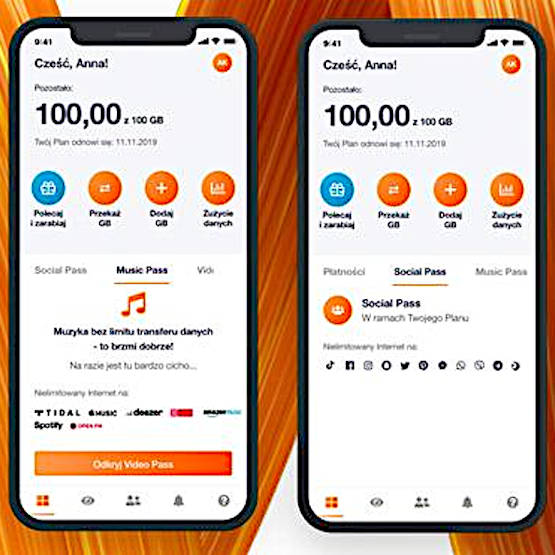 Orange Flex, nowości w Passach: Open FM, WP Pilot oraz Telegram i ParrotOne
