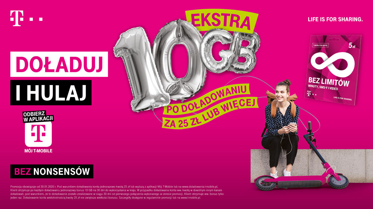 Promocja w T-Mobile: doładuj i hulaj w internecie!