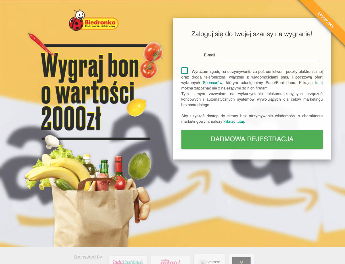 Biedronka nie ma dla ciebie bonu. To oszuści chcą wyłudzić twoje dane