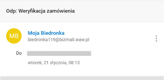 Biedronka nie ma dla ciebie bonu. To oszuści chcą wyłudzić twoje dane