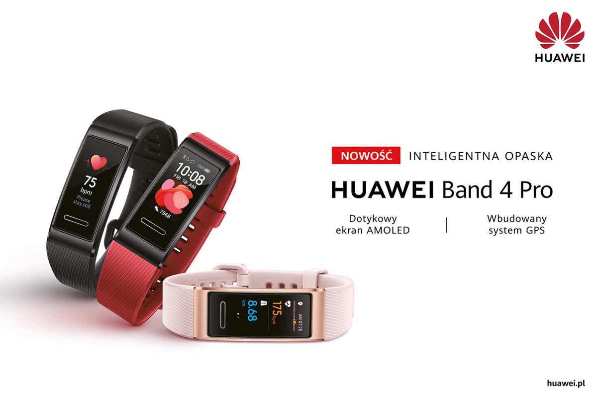 Huawei Band 4 Pro z modułem GPS trafia do sprzedaży
