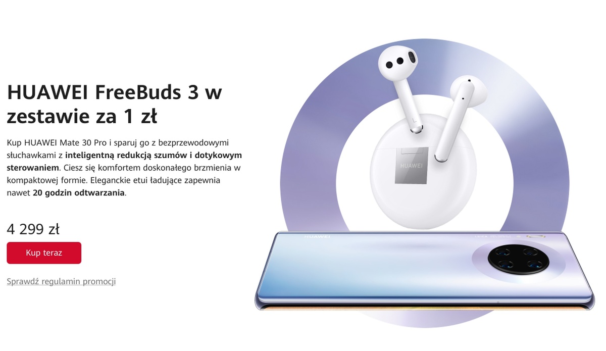 Huawei Mate 30 Pro znowu do kupienia w Polsce, z tymi samymi promocjami co wcześniej