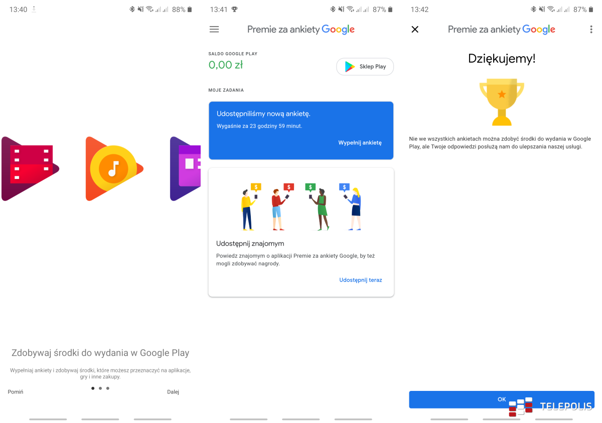 Premie za ankiety Google oficjalnie trafiły do Polski