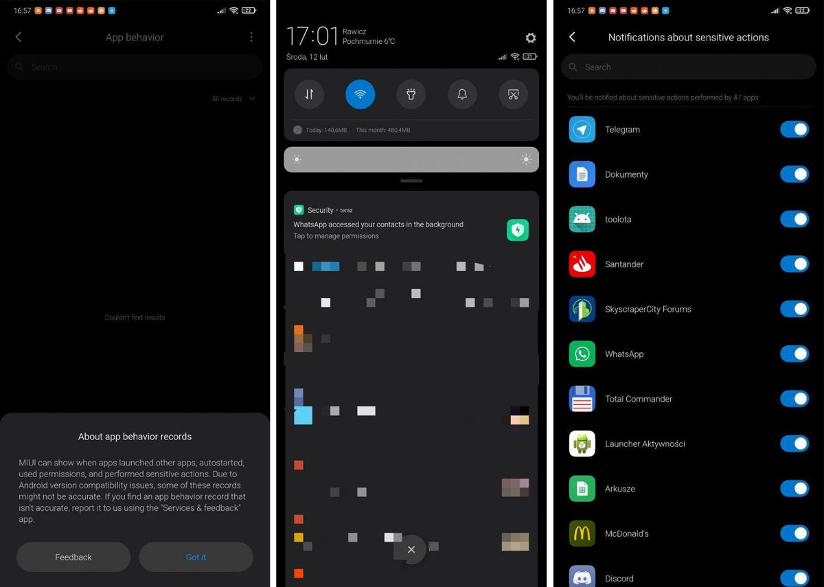 Xiaomi testuje zabezpieczenie w MIUI 11: powiadomienia o działaniach apek