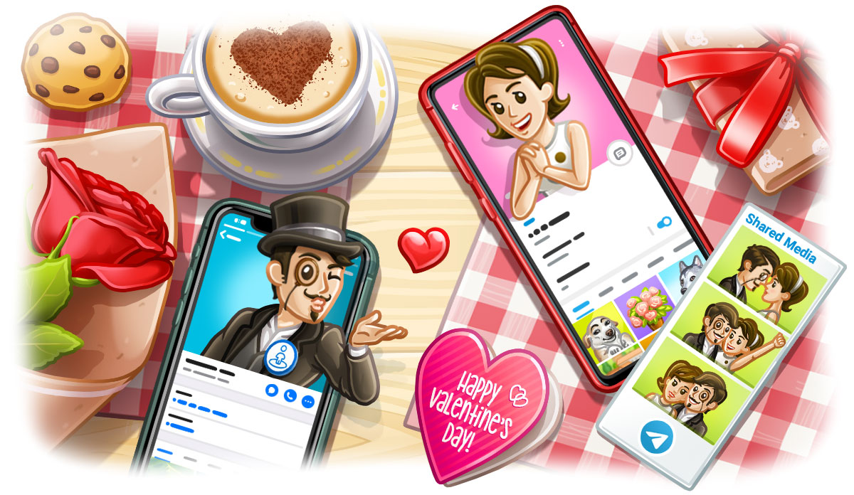 Telegram na Walentynki: łatwe poznawanie nowych ludzi i serduszka