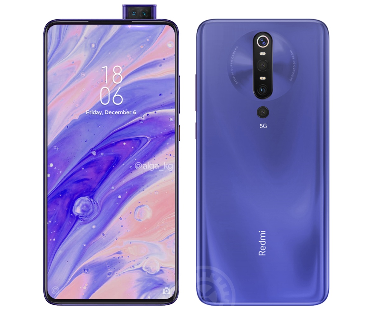 Redmi K30 Pro na nowych renderach - wysuwany przedni aparat zamiast dziury w ekranie