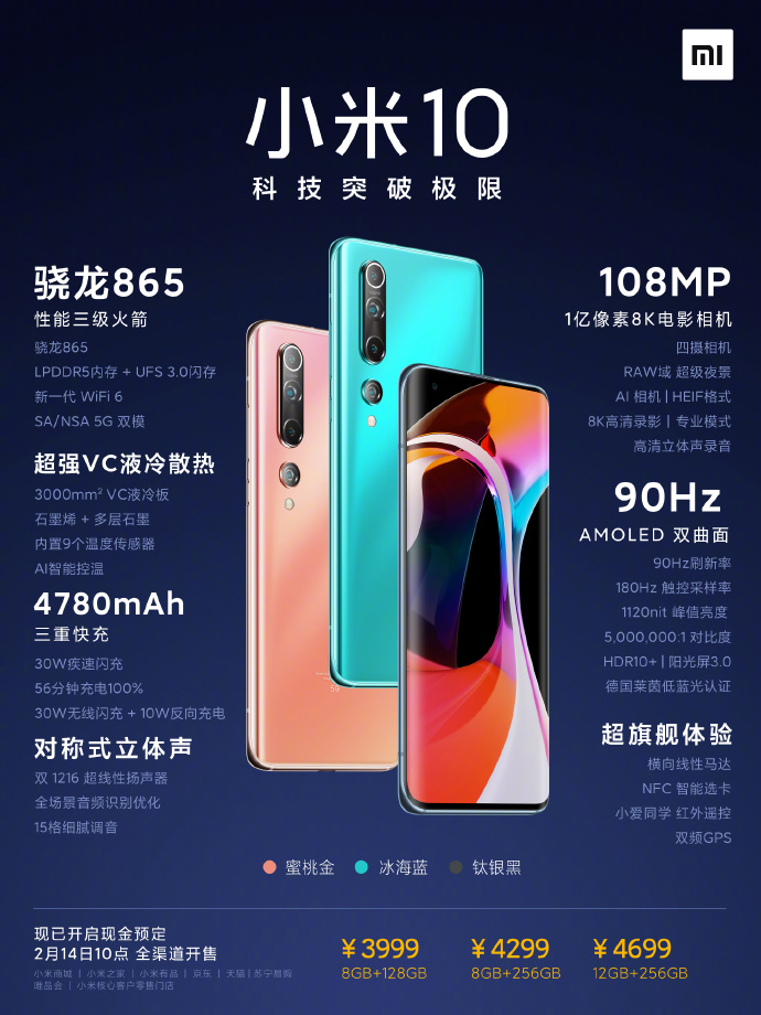 Xiaomi Mi 10 zaprezentowany. Specyfikacja bez kompromisów