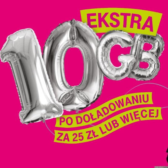 T-Mobile na kartę: 10 GB za każde doładowanie. Hulaj do końca roku