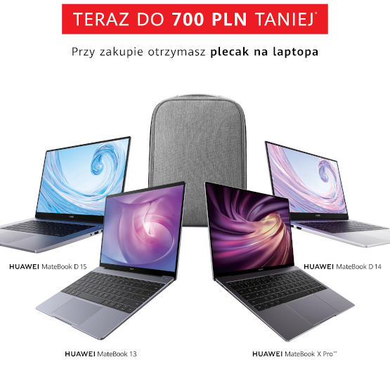 Huawei: laptopy, w tym MateBook D 15, w nowych cenach i z prezentem. Nawet 700 zł taniej