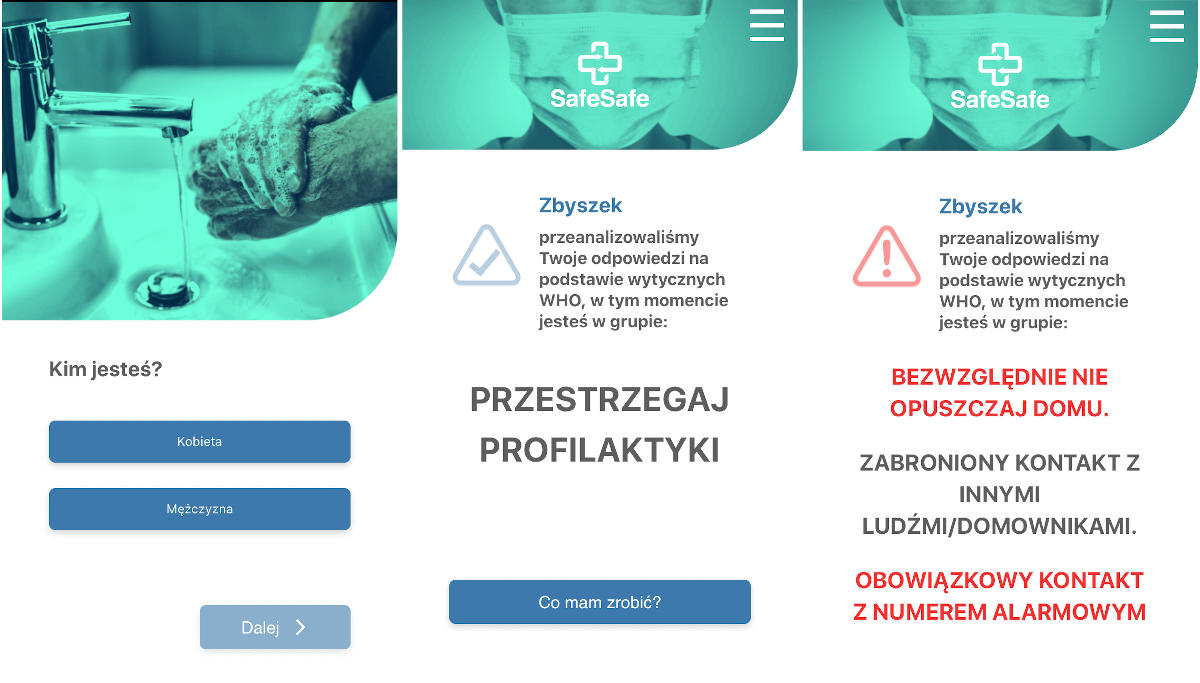 SafeSafe: darmowa aplikacja do oceny ryzyka infekcji COVID-19 i profilaktyki w czasach pandemii