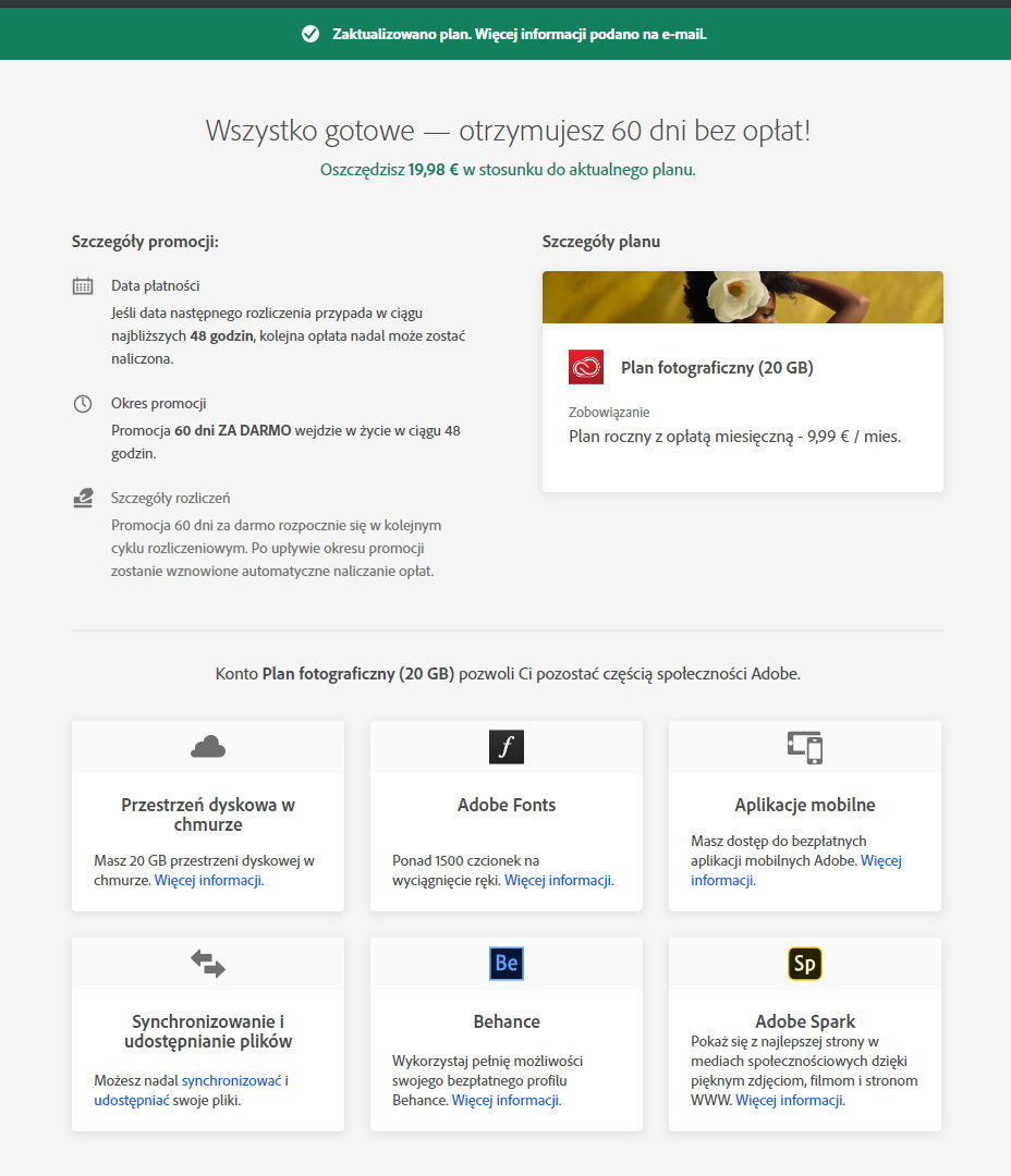 Adobe pomaga fotografom. Dwa miesiące Creative Cloud za darmo