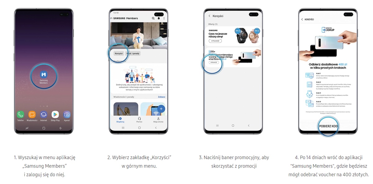 Kup Galaxy S10/S10+ i zyskaj dodatkowe 400 zł przy odsprzedaży starego telefonu