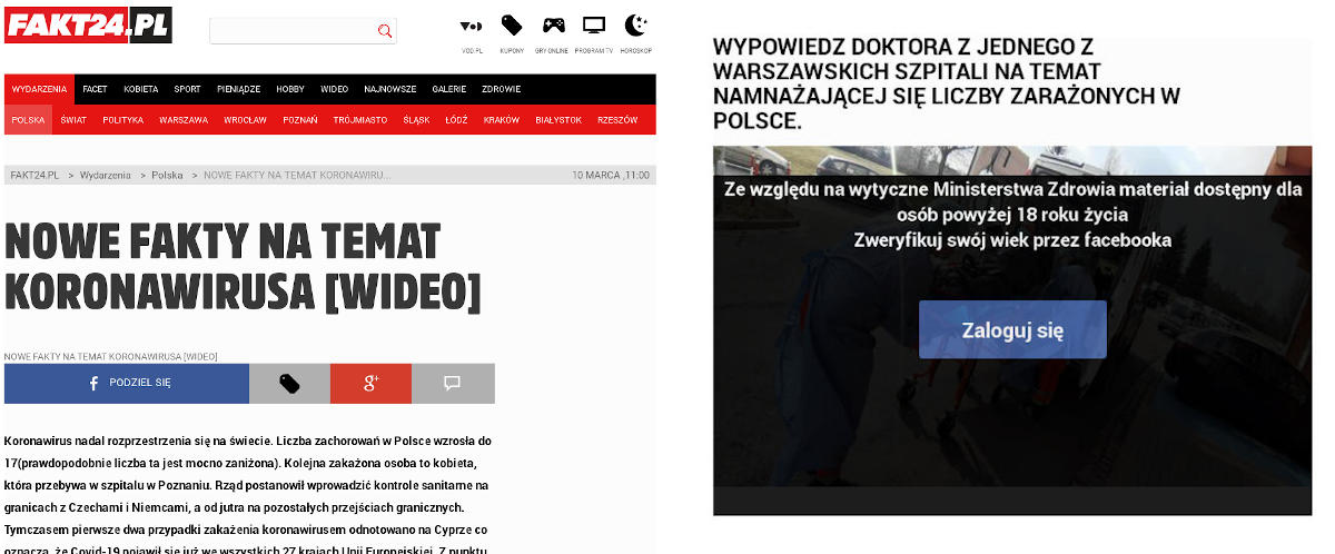 Mapy zasięgu koronawirusa: uważaj na nie, to podstęp hakerów. Grasują też na Facebooku i wyłudzają na Blika