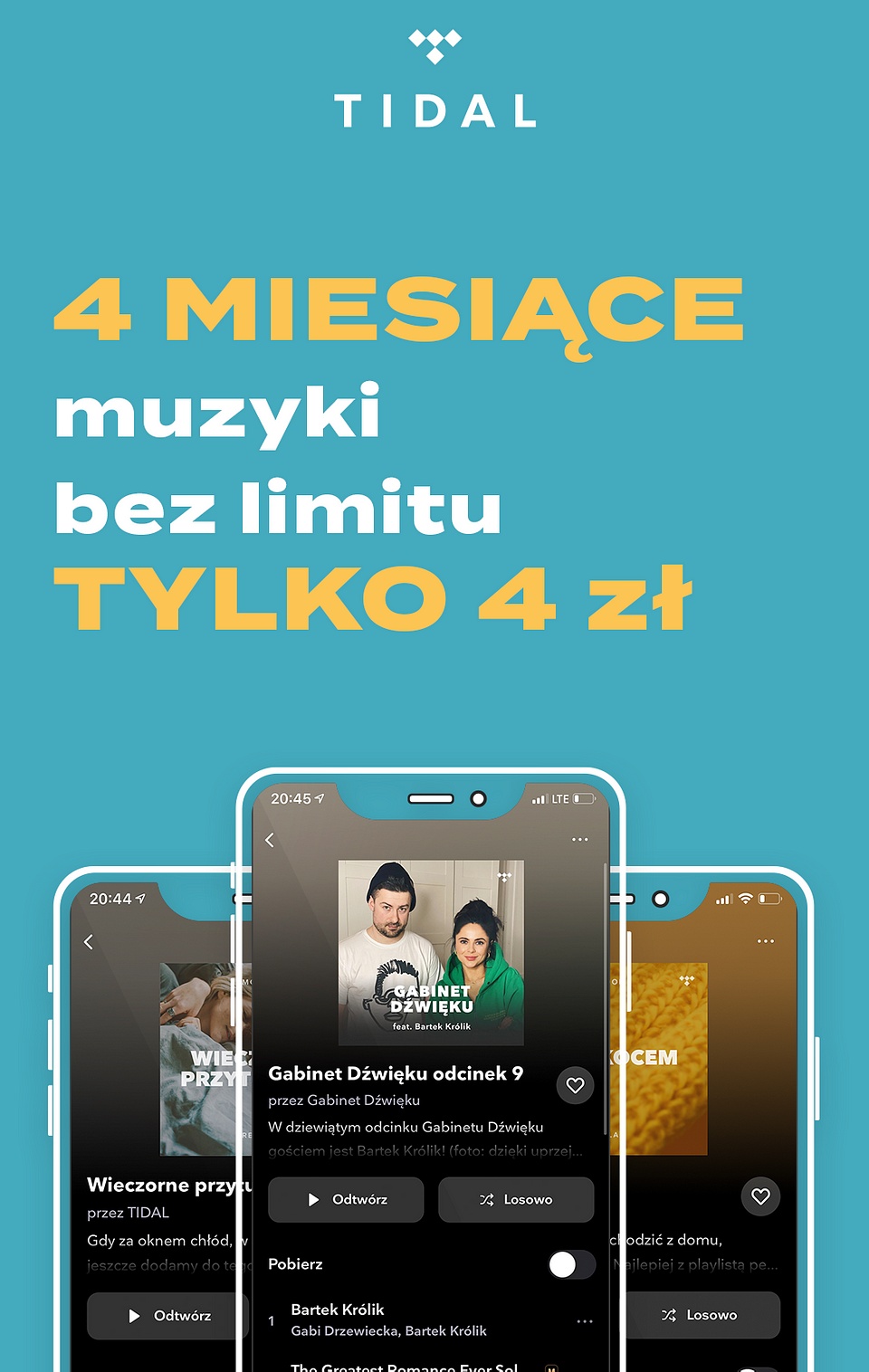 Tidal: 4 miesiące muzyki bez limitu za 4 złote