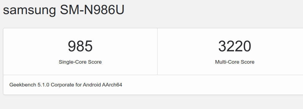 Samsung Galaxy Note20+ 5G trafił do Geekbench. Jaki wynik?