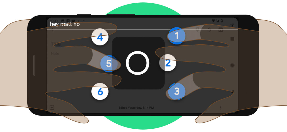 Google opracował klawiaturę ekranową Braille'a dla niedowidzących