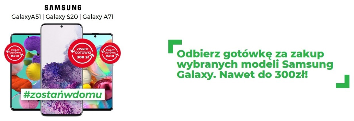 Kupując wybrany model Samsung Galaxy w Plusie możesz odzyskać nawet 300 zł w gotówce