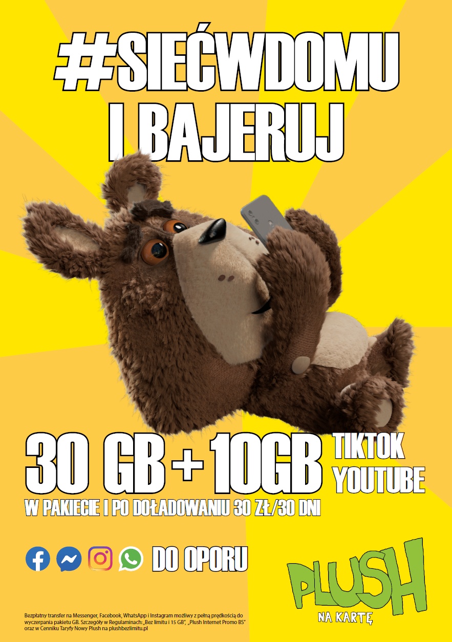 #Siećwdomu i bajeruj online z Plushem na kartę