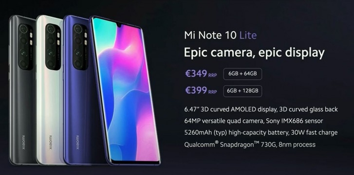 Xiaomi prezentuje nowe smartfony: Mi Note 10 Lite i serię Redmi Note 9