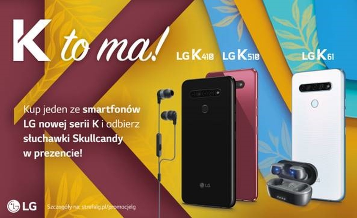 Kup smartfon LG z serii K w Plusie i zgarnij słuchawki Skullcandy