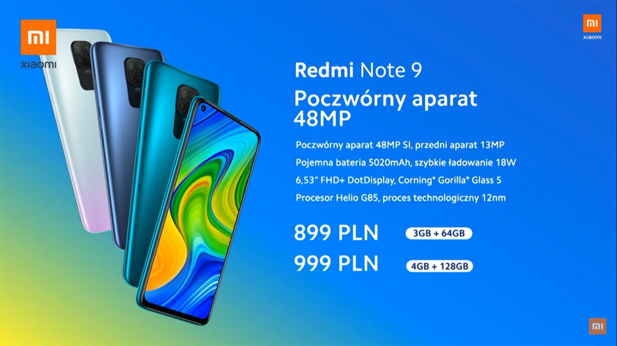 Xiaomi Mi 10 Lite, Redmi Note 9 i Redmi Note 9 Pro debiutują w Polsce - oto ich cena
