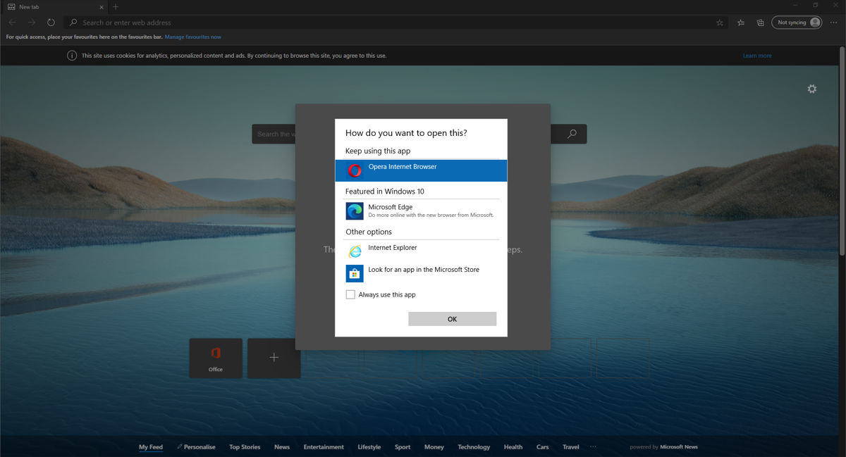 Microsoft wciska Edge siłą. Nie ma ucieczki przed nową przeglądarką