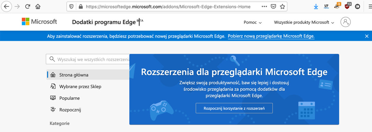 Microsoft odpuścił z reklamami przeglądarki Edge