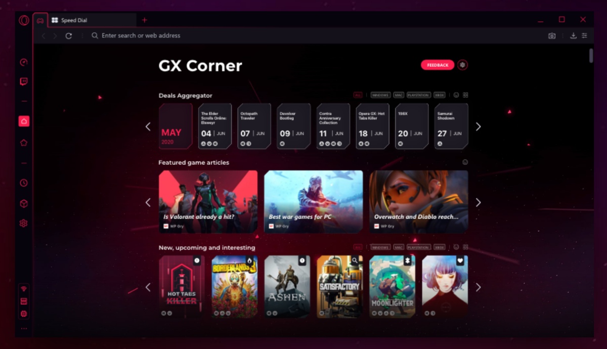 Gamingowa przeglądarka Opera GX otrzymuje urodzinową aktualizację