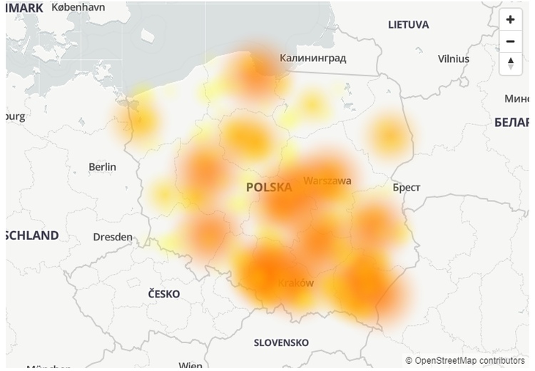 Burze szkodzą sieci Orange