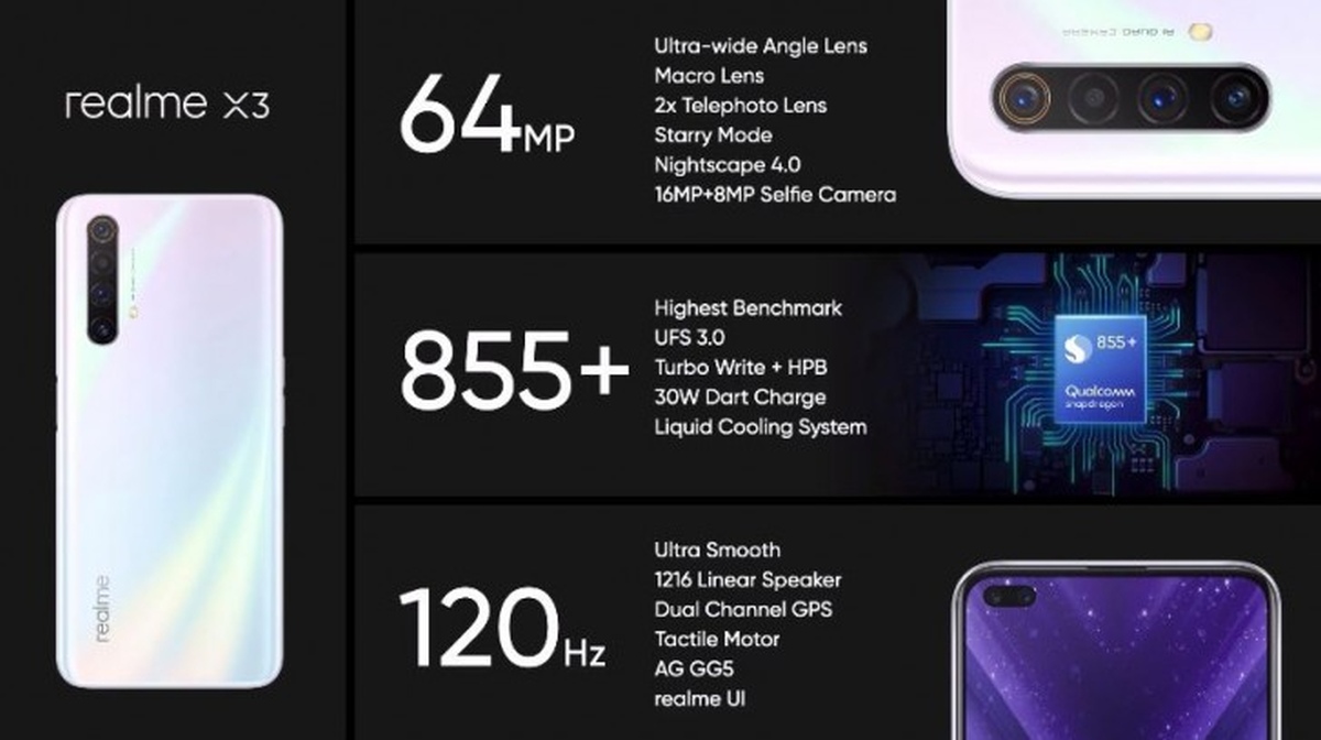 Realme X3 zaprezentowany: aparat 64 Mpix, Snapdragon 855+ i ekran 120 Hz