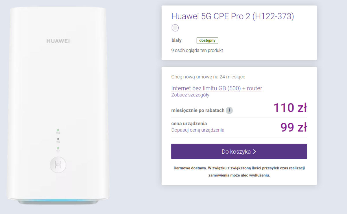 Nowa oferta Play Internet z 500 GB i router 5G