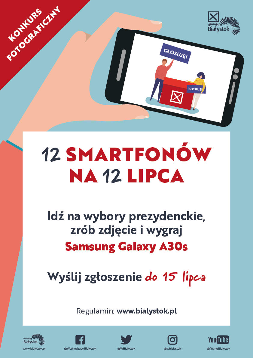 Głosuj w wyborach i wygrywaj smartfony Samsung Galaxy A30s. W Białymstoku...