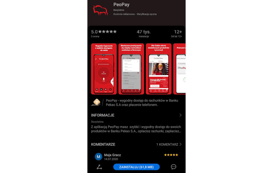 Aplikacja PeoPay Banku Pekao dołącza do Huawei AppGallery. 100 zł premii za założenie konta