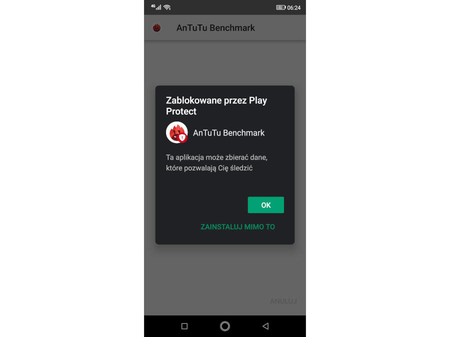 AnTuTu, nowy wróg Google. Benchmark blokowany jest przez Play Protect
